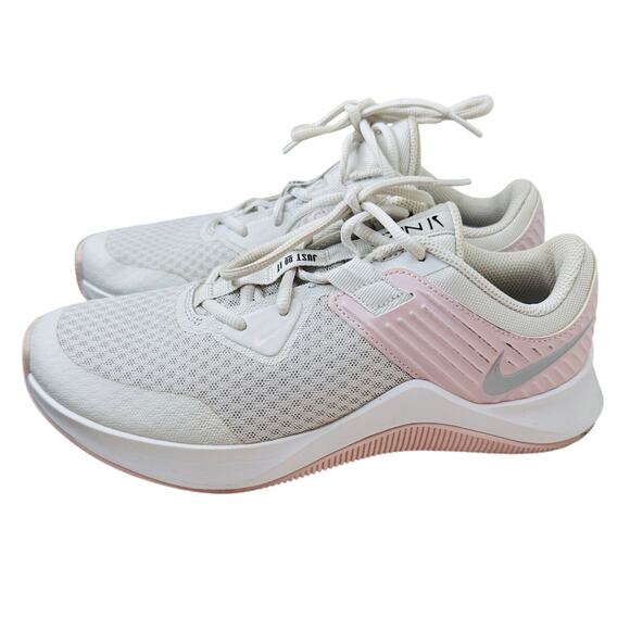 Nike MC Trainer Platinum Metallic Silver & Pink Training Sneakers 8.5 - Picture 1 of 16